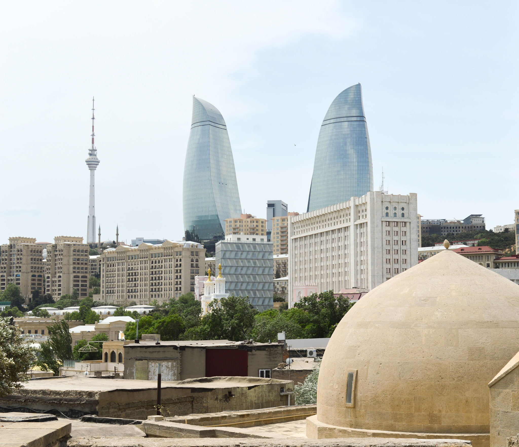 Modern Baku rooftop